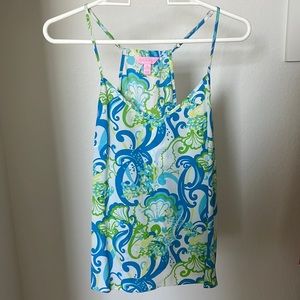 Lilly Pulitzer Dusk Silk Tank in Crystal Coast